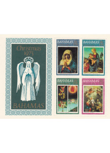  Bahamas 1973 NATALE BF 4 Val. Pitture Religiose Vergine